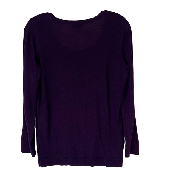 The Limited Light Weight Sweater Womens Medium Purple Wool Blend - Picture 2 of 6
